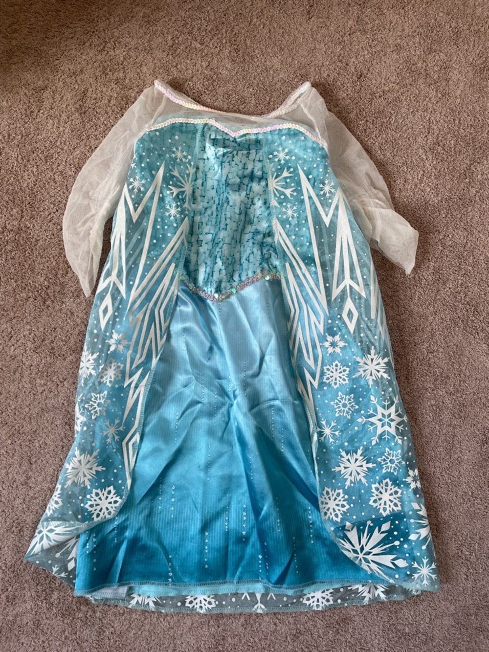 Disney Elsa-Inspired Light Blue Snow Princess Frozen Costume